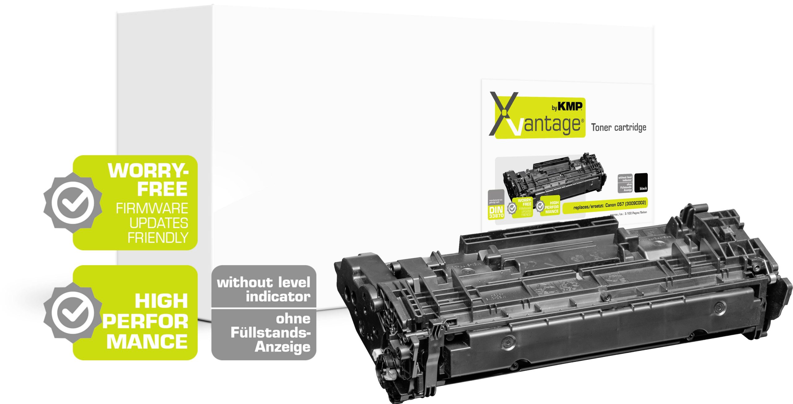 KMP Toner vervangt Atos, Canon 057 Compatibel Zwart 3100 bladzijden 3614,0080 3614,0080