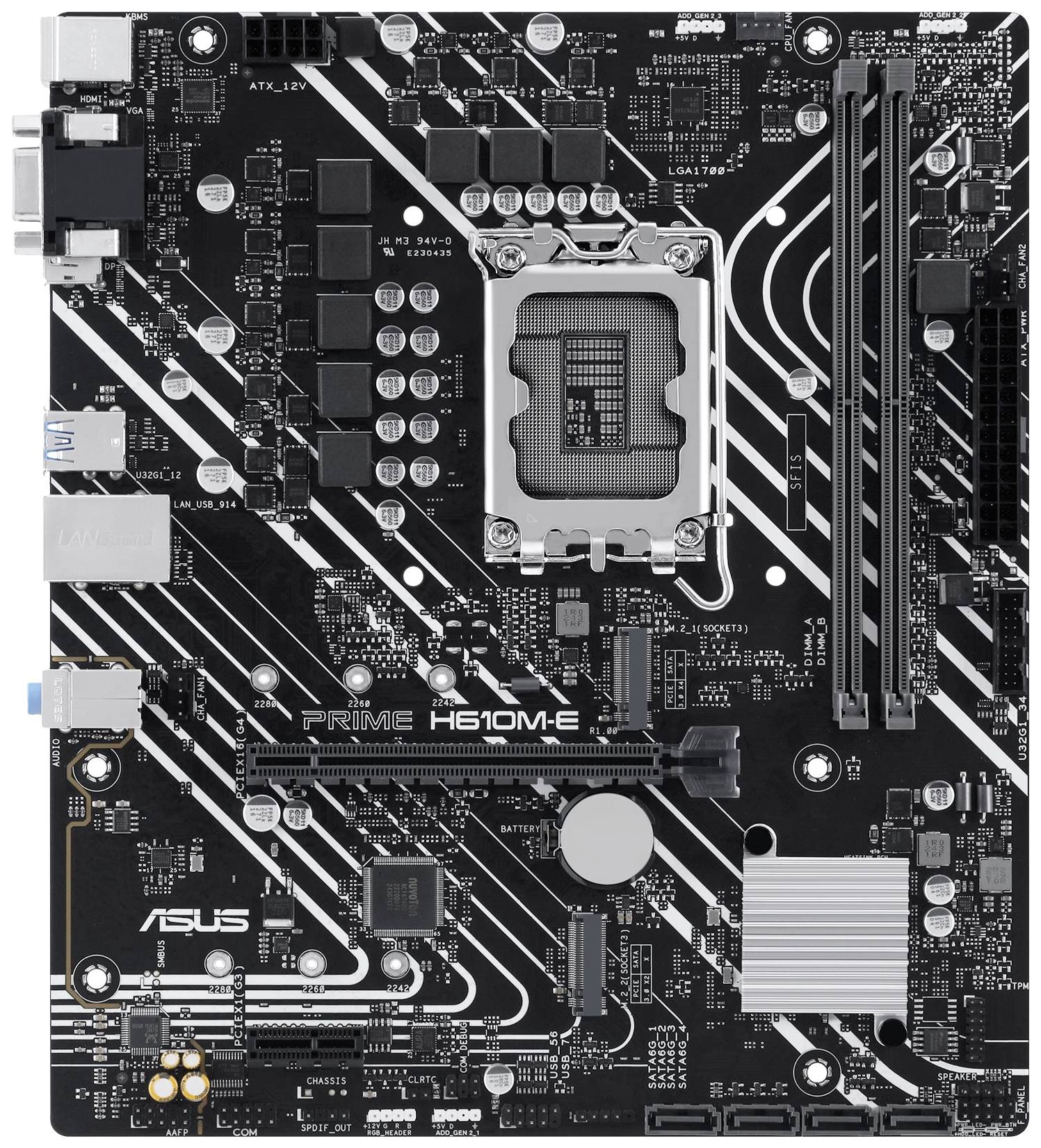 Asus PRIME H610M-E-CSM Moederbord Socket Intel LGA 1700 Vormfactor Micro-ATX Moederbord chipset Intel® H610