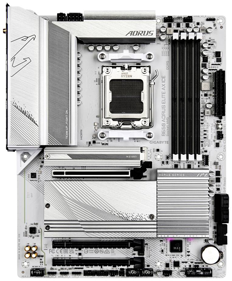 Gigabyte B650 AORUS ELITE AX ICE Moederbord Socket AMD AM5 Vormfactor ATX Moederbord chipset AMD® B650