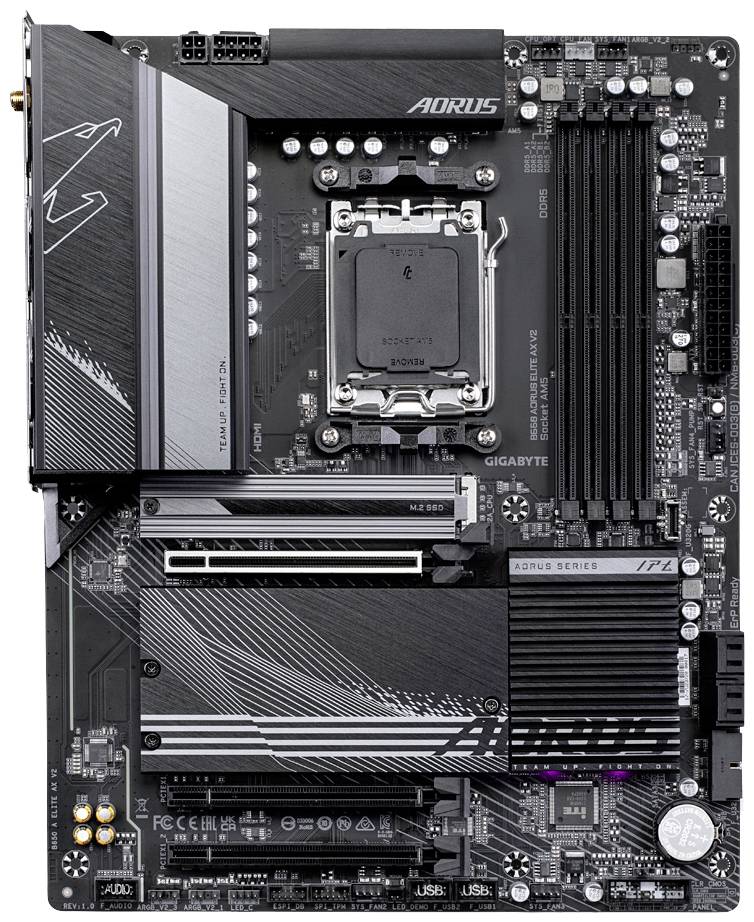 Gigabyte B650 AORUS ELITE AX V2 Moederbord Socket AMD AM5 Vormfactor ATX Moederbord chipset AMD® B650