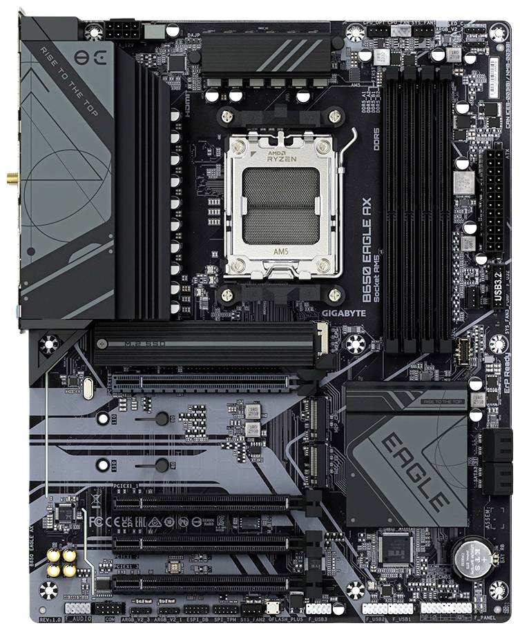 Gigabyte B650 EAGLE AX Moederbord Socket AMD AM5 Vormfactor ATX Moederbord chipset AMD® B650
