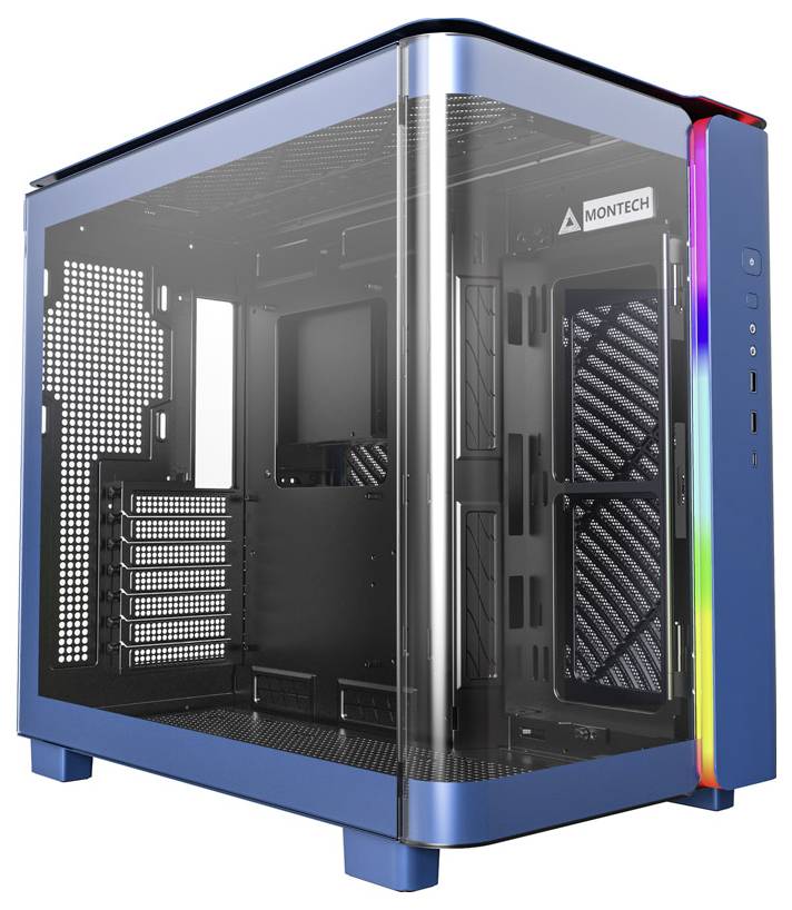 MONTECH KING 95 Tempered Glass ARGB Midi-tower PC-behuizing Blauw