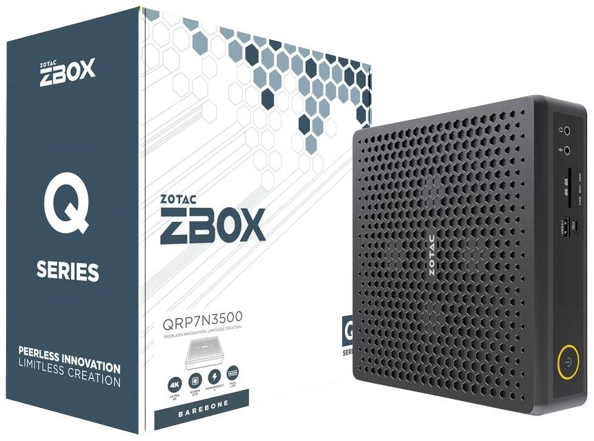 Zotac Barebone ZBOX QRP7N3500 Intel® Core™ i7 i7-13700HX 5.0 GHz Nvidia RTX 3500 12 GB GDDR6 ZBOX-QRP7N3500-BE