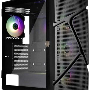 Enermax MarbleShell MS31 ARGB Midi-tower PC-behuizing Zwart 4 voorgeïnstalleerde LED-ventilators, Zijvenster, Stoffilter Enermax MarbleShell MS31 ARGB Midi-tower PC-behuizing Zwart 4 voorgeïnstalleerde LED-ventilators, Zijvenster, Stoffilter