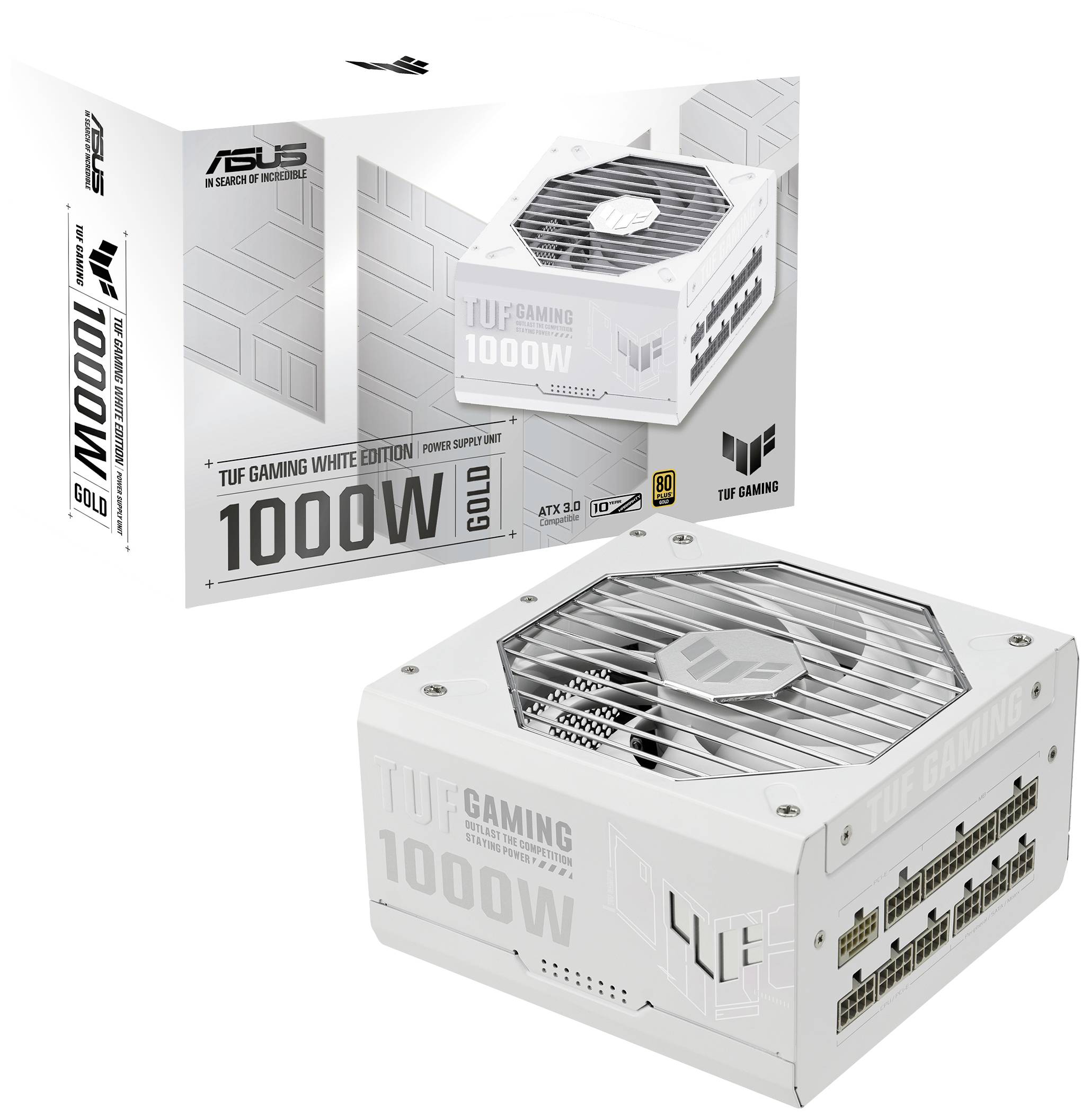 Asus TUF Gaming 1000W Gold White PC-netvoeding 1000 W ATX 80 Plus Gold