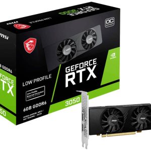 MSI Nvidia GeForce RTX 3050 Videokaart LP OC 6 GB GDDR6-RAM PCIe x16 DisplayPort, HDMI NVIDIA G-Sync , Low Profile, Over MSI Nvidia GeForce RTX 3050 Videokaart LP OC 6 GB GDDR6-RAM PCIe x16 DisplayPort, HDMI NVIDIA G-Sync , Low Profile, Over