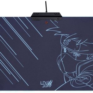 Lexip Naruto Shippuden Kakashi Kamui Gaming muismat Verlicht Zwart, Turquoise Lexip Naruto Shippuden Kakashi Kamui Gaming muismat Verlicht Zwart, Turquoise