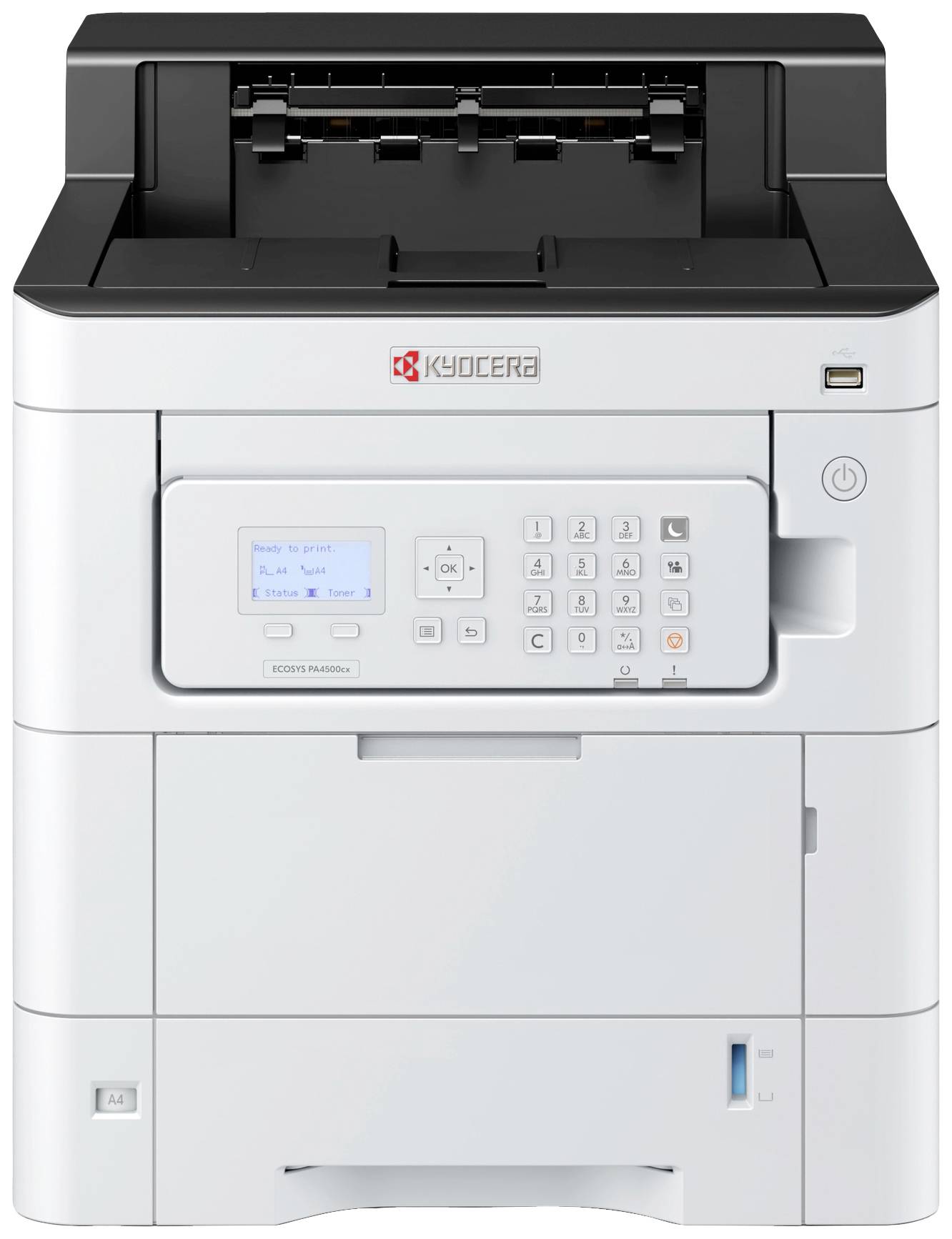Kyocera ECOSYS PA 4500 cx Printer Laser, kleur Kleur A4 45 pag./min. 45 pag./min. 1200 x 1200 dpi Duplex, LAN, USB