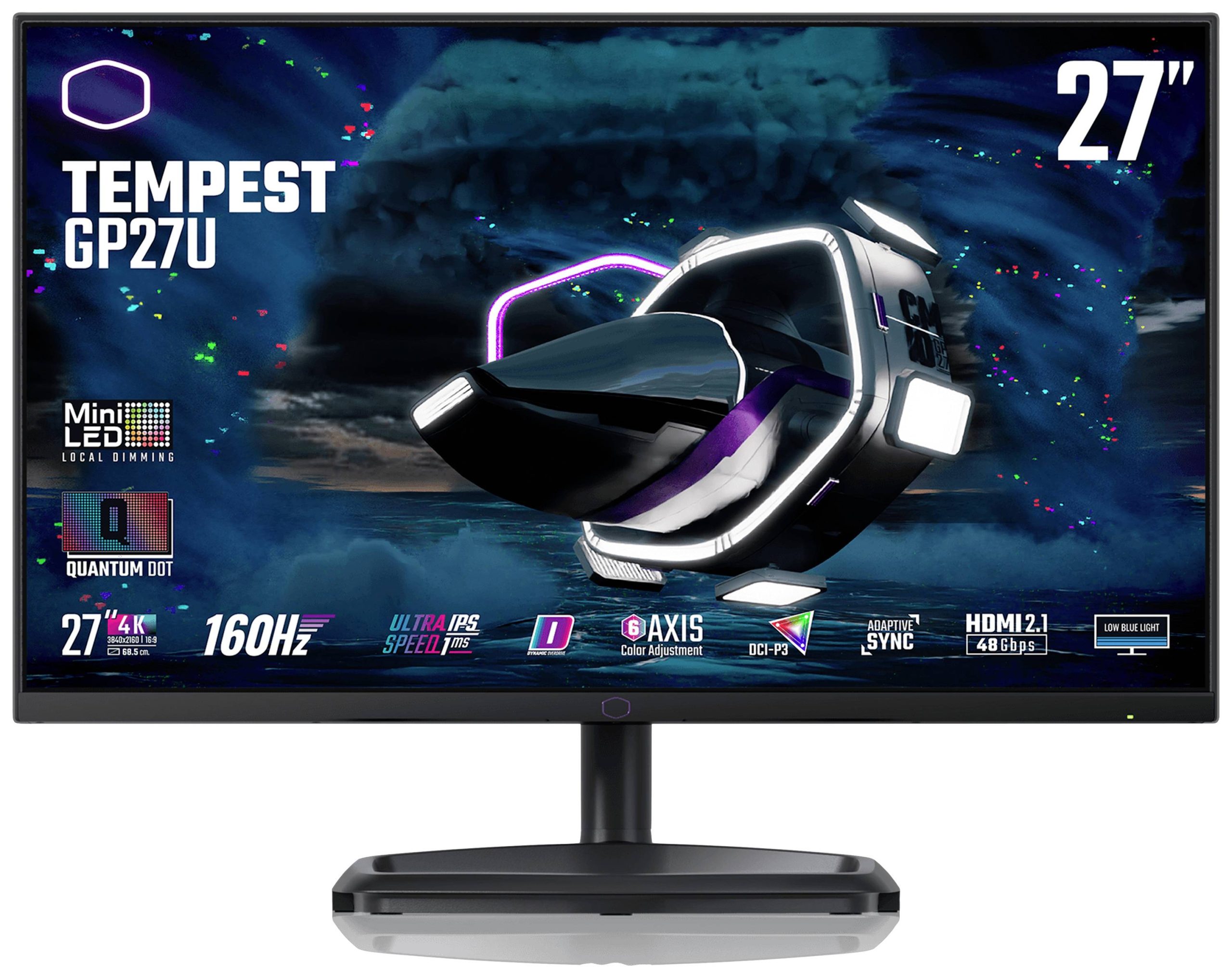 Cooler Master GP27 LED-monitor Energielabel G (A - G) 68.6 cm (27 inch) 3840 x 2160 Pixel 16:9 1 ms HDMI, DisplayPort, U