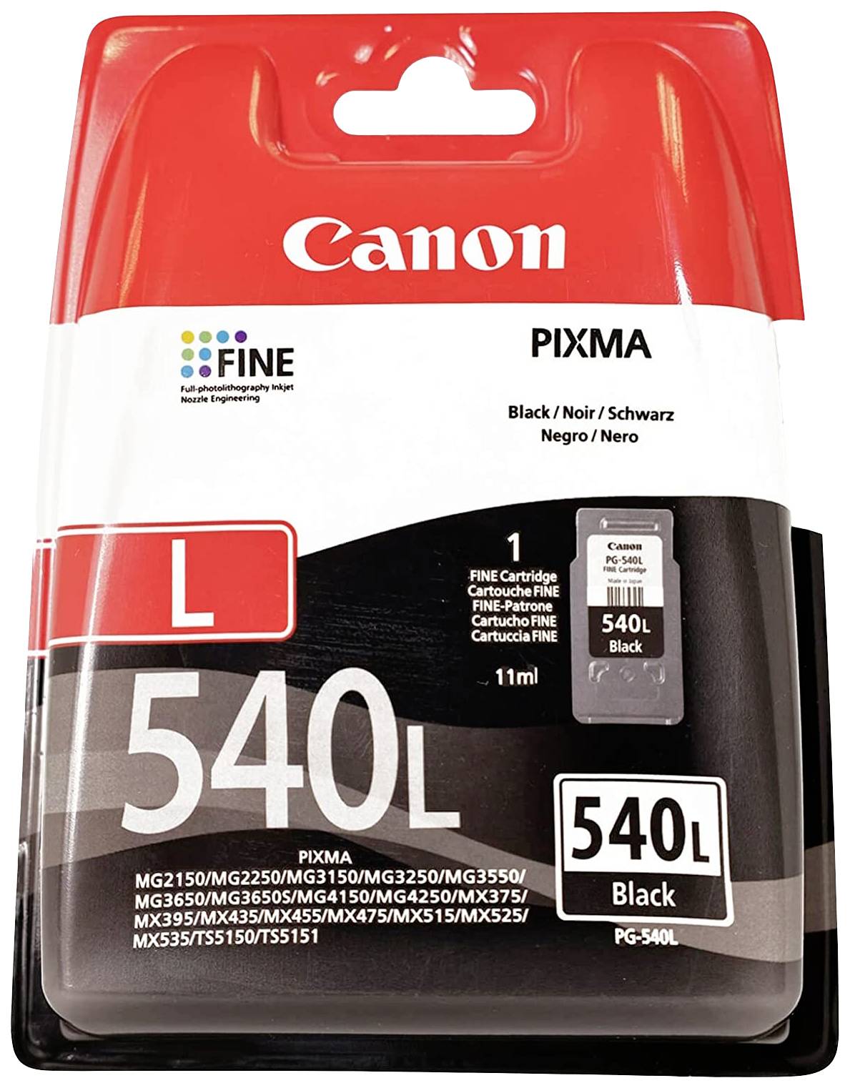 Canon Inktcartridge PG-540 L Origineel Single Zwart 5224B001