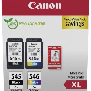 Canon Inktcartridge PG-545+CL-546XL Origineel 2-pack Zwart, Kleur 8286B011 Canon Inktcartridge PG-545+CL-546XL Origineel 2-pack Zwart, Kleur 8286B011