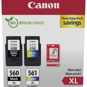 Canon Inktcartridge PG-560XL+CL-561XL Origineel 2-pack Zwart, Kleur 3712C008 Canon Inktcartridge PG-560XL+CL-561XL Origineel 2-pack Zwart, Kleur 3712C008