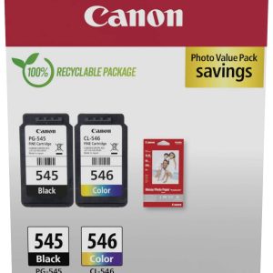 Canon Inktcartridge PG-545+CL-546 Origineel 2-pack Zwart, Kleur 8287B008 Canon Inktcartridge PG-545+CL-546 Origineel 2-pack Zwart, Kleur 8287B008