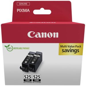 Canon Inktcartridge PGI-525 BK Twin Pack Origineel 2-pack Zwart 4529B017 Canon Inktcartridge PGI-525 BK Twin Pack Origineel 2-pack Zwart 4529B017
