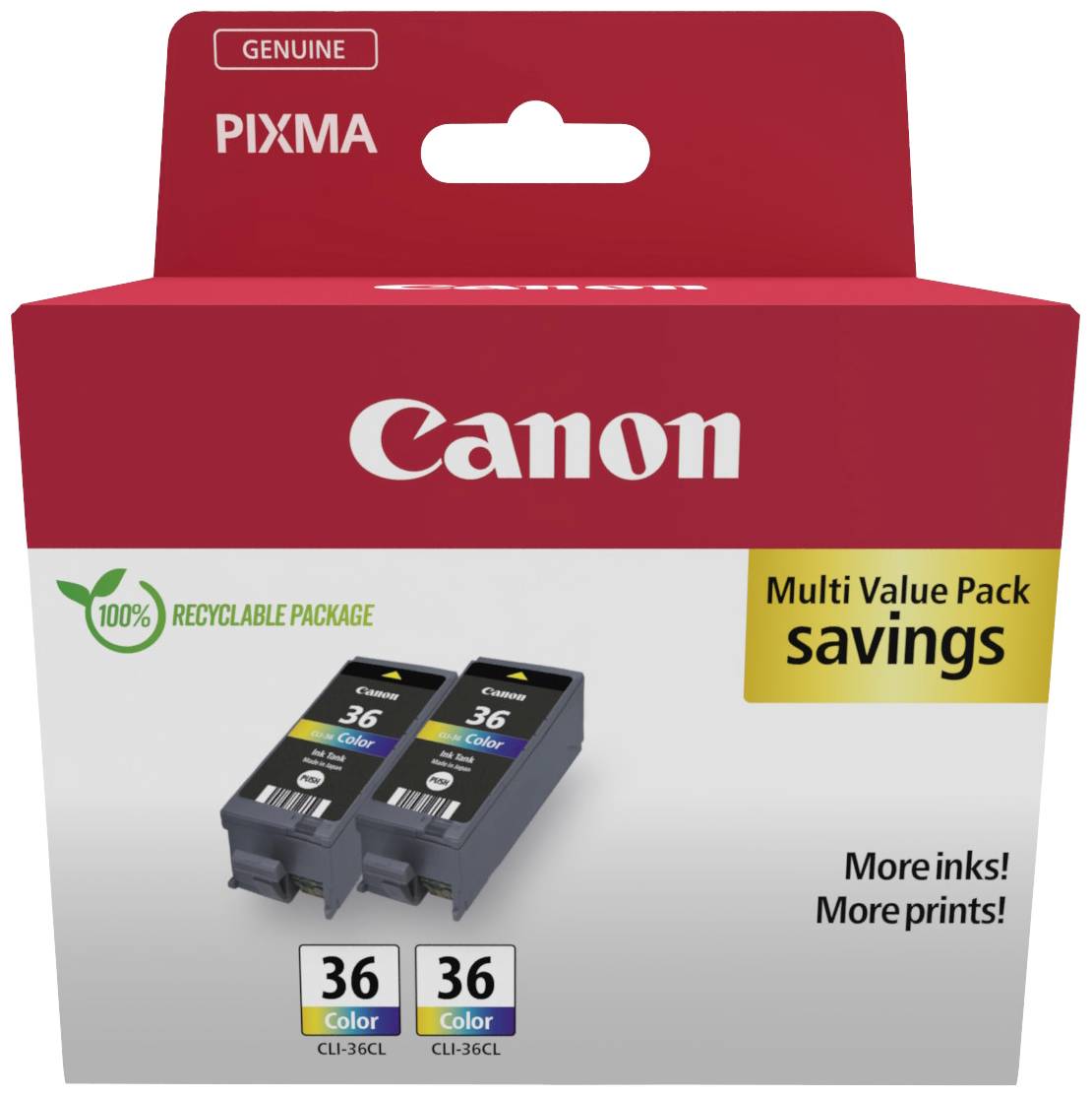 Canon Inktcartridge CLI-36 Origineel 2-pack Kleur 1511B025