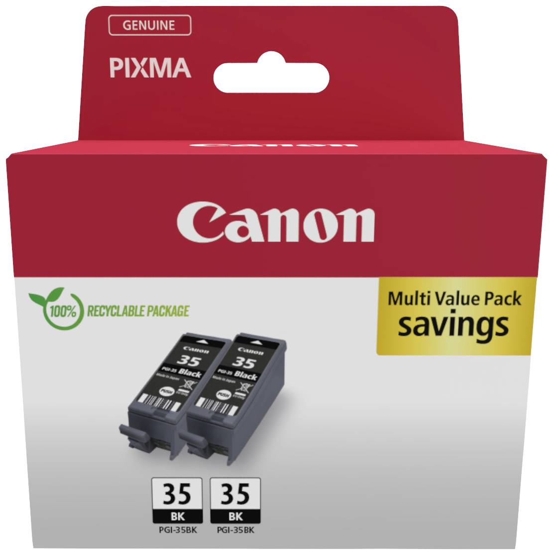 Canon Inktcartridge PGI-35 BK Origineel 2-pack Zwart 1509B029