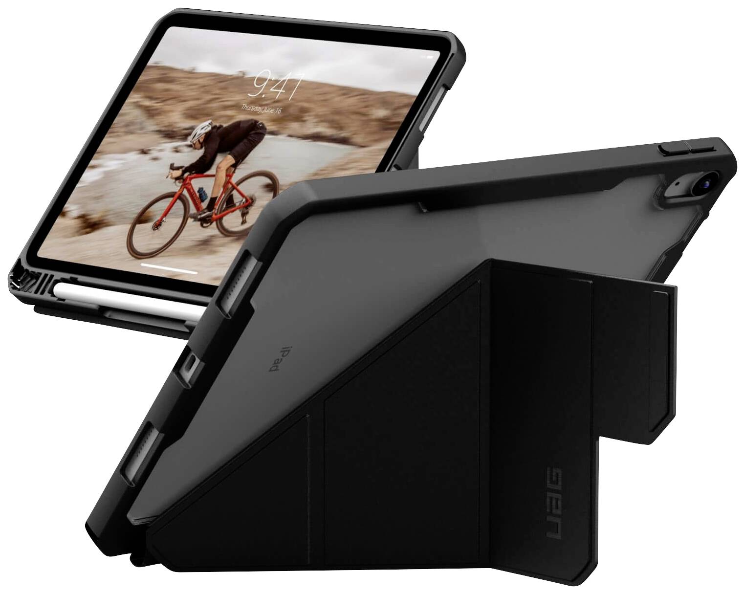 Urban Armor Gear Essential Armor Follio Case Book cover Zwart iPad Cover / tas