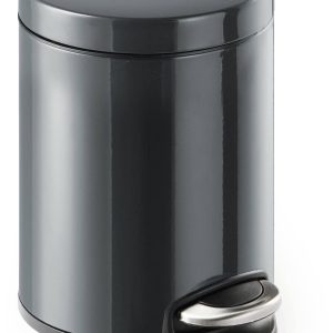 Durable DURABLE – 341058 – Abfallbehälter mit Tritt 5 l metall anthrazit 341058 Afvalemmer 5 l (Ø x h) 20.5 cm x 29 cm M