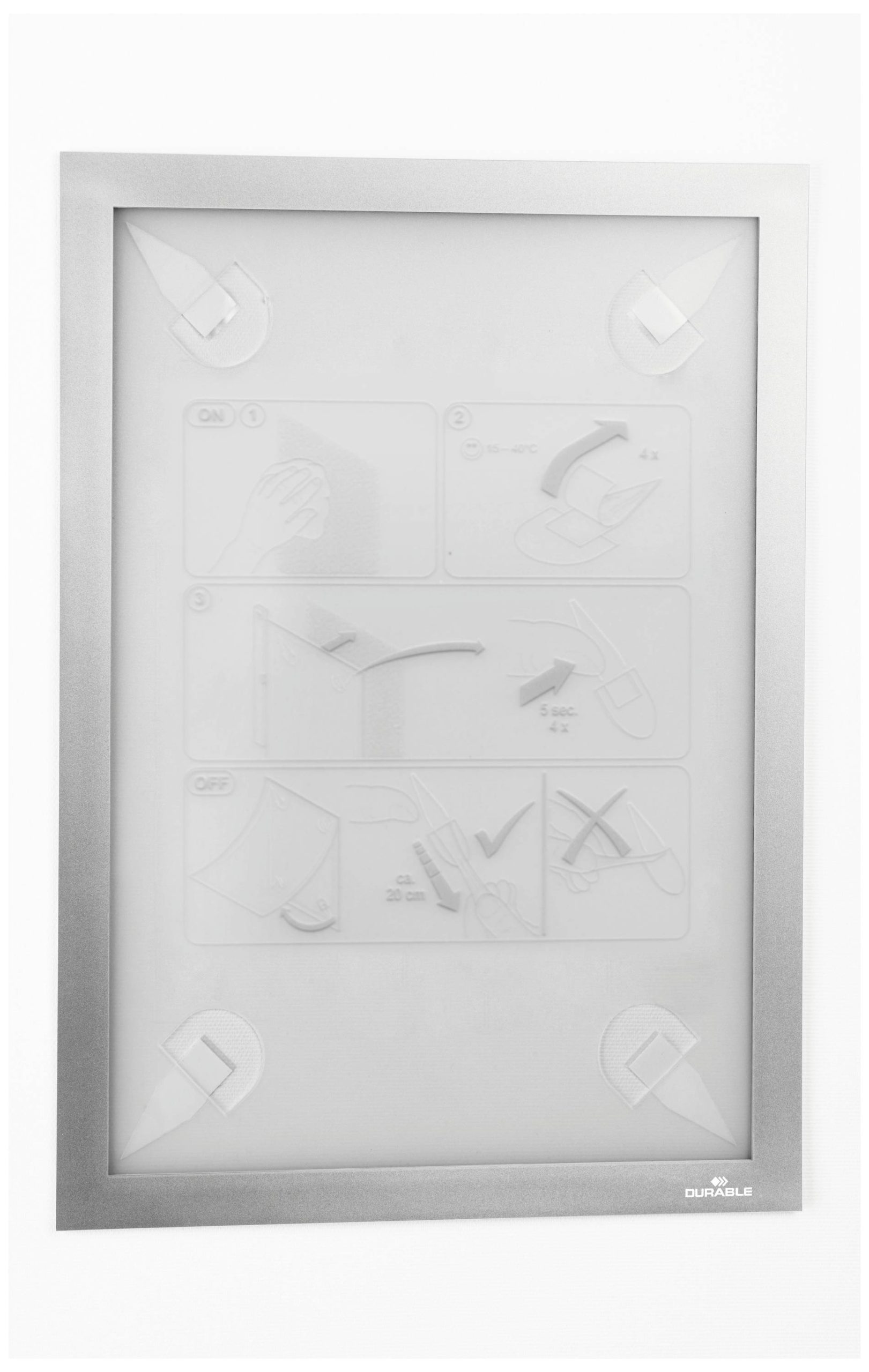 Durable 484323 Documenthouder Zilver (b x h) 236 mm x 323 mm DIN A4 staand, DIN A4 liggend