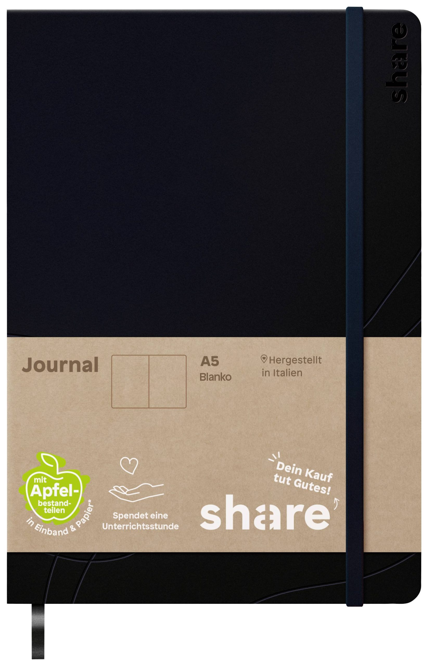 share 4-0014103 Notitieboek Blanco Donkerblauw Aantal pagina's: 192 DIN A5