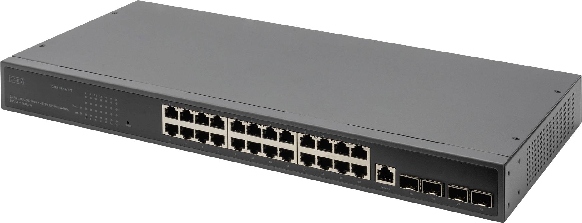 Digitus DN-80223 DN-80223 Ethernet Switch 24 poorten 10 / 100 / 1000 MBit/s