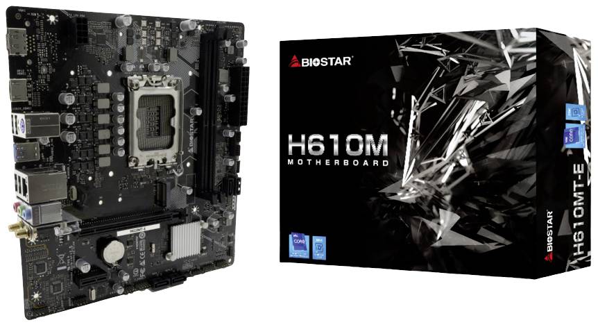BioStar H610MT-E Moederbord Socket Intel LGA 1700 Vormfactor Micro-ATX Moederbord chipset Intel® H610