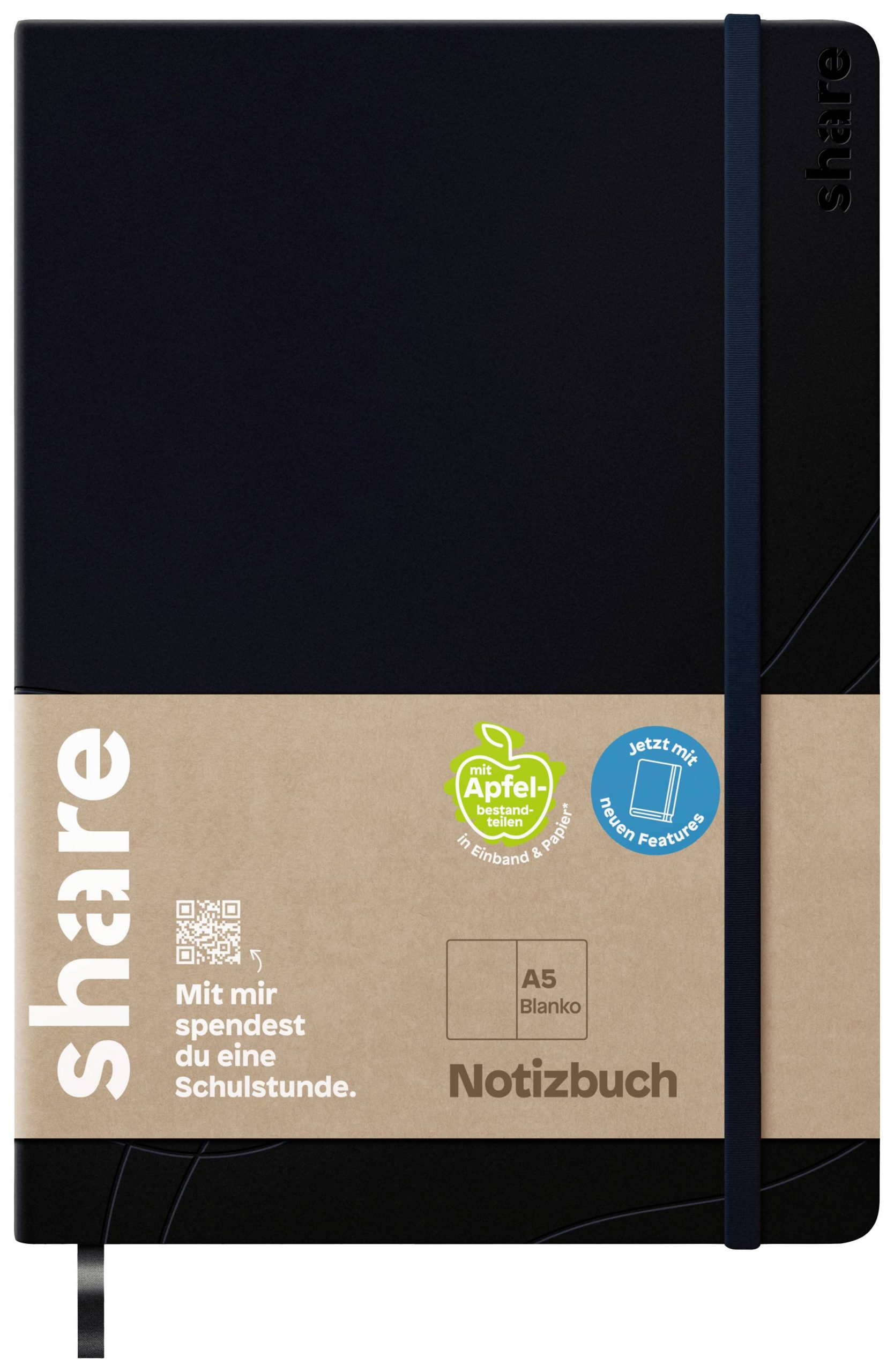 share 4-0014001 Notitieboek Blanco Zwart Aantal pagina's: 192 DIN A5