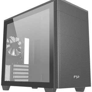 FSP Fortron CST360B/W Midi-tower PC-behuizing Zwart 2 voorgeïnstalleerde ventilators FSP Fortron CST360B/W Midi-tower PC-behuizing Zwart 2 voorgeïnstalleerde ventilators