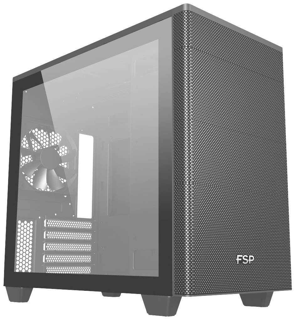 FSP Fortron CST360B/W Midi-tower PC-behuizing Zwart 2 voorgeïnstalleerde ventilators