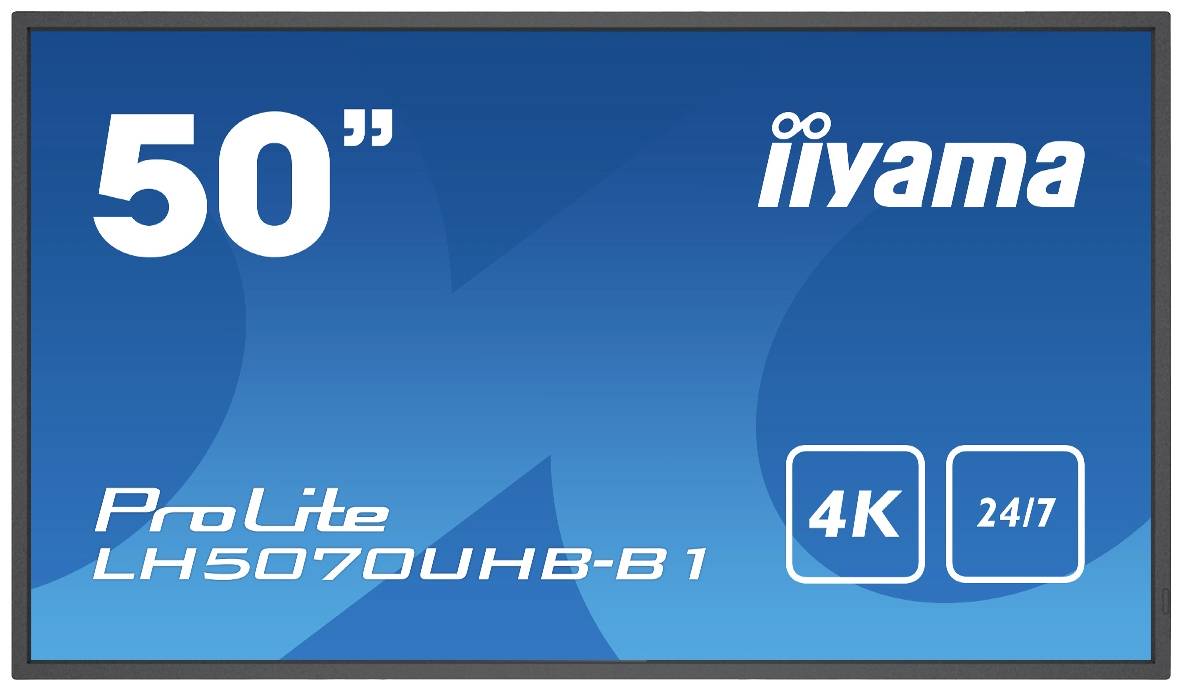 Iiyama ProLite LH5070UHB-B1 Digital Signage display Energielabel: G (A - G) 127 cm (50 inch) 3840 x 2160 Pixel 24/7 Port