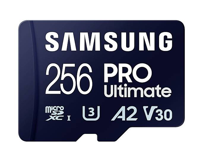 Samsung PRO Ultimate microSD-kaart 256 GB Class 3 UHS-I, v30 Video Speed Class, A2 Application Performance Class Incl. U