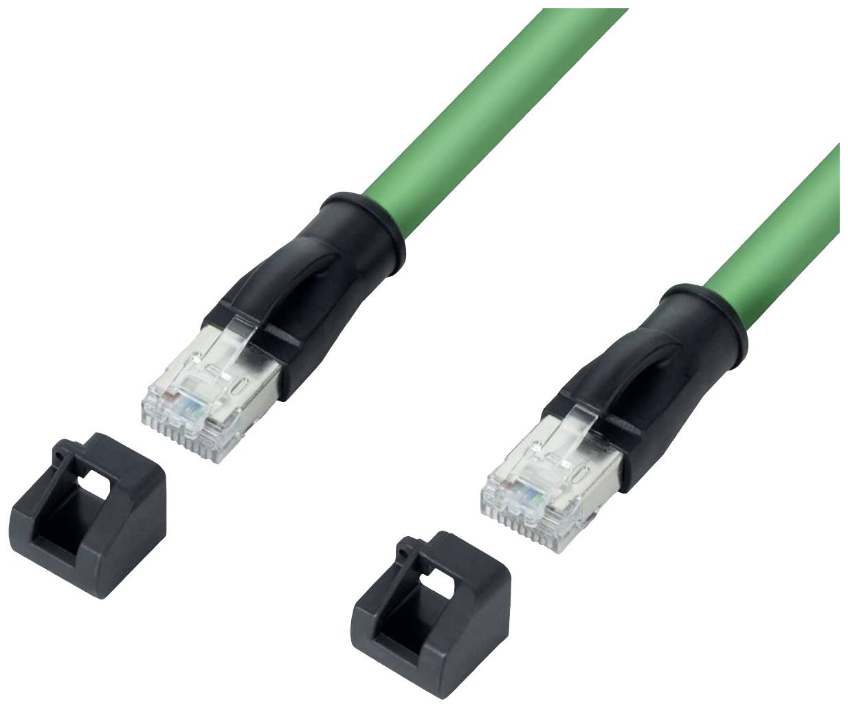 Lütze 192766.1000 RJ45 Netwerkkabel, patchkabel CAT 6 10 m Groen Vlambestendig, Geschikt voor sleepketting, Halogeenvrij