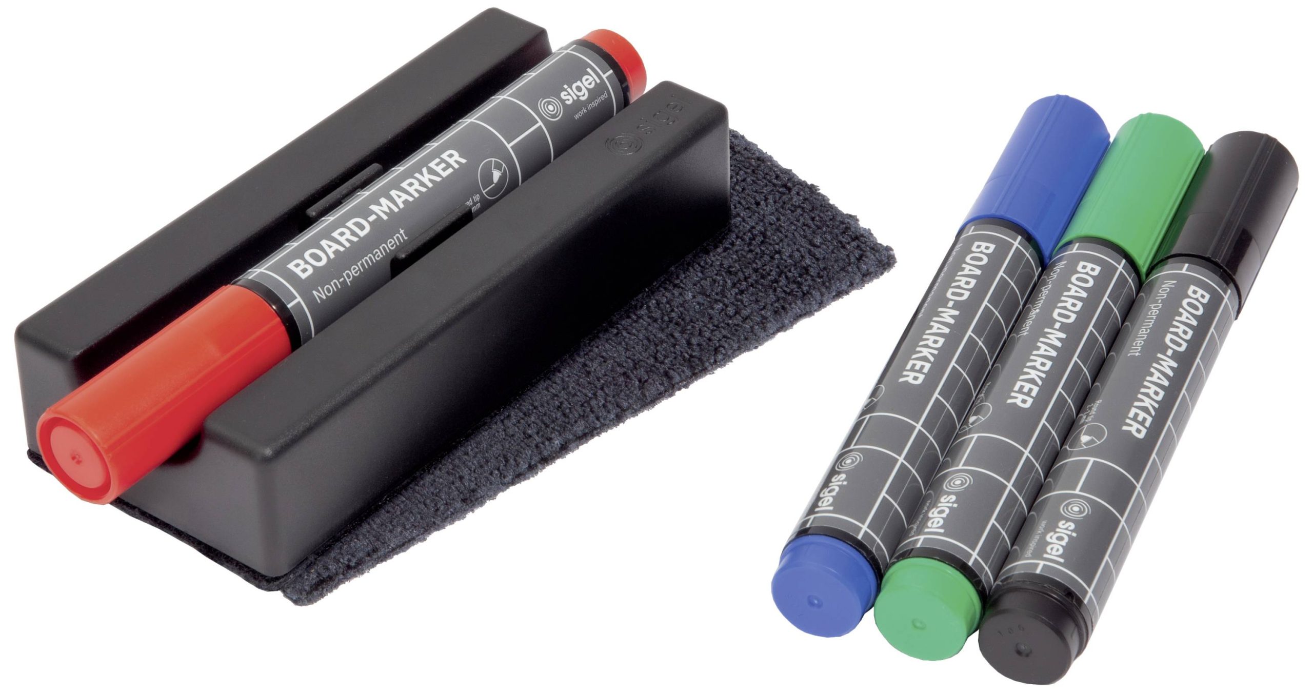 Sigel BA151 Whiteboard accessoireset (b x h) 130 mm x 60 mm Zwart