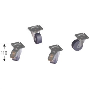 Apranet 26510316 19 inch Wielen voor patchkast Apranet 26510316 19 inch Wielen voor patchkast