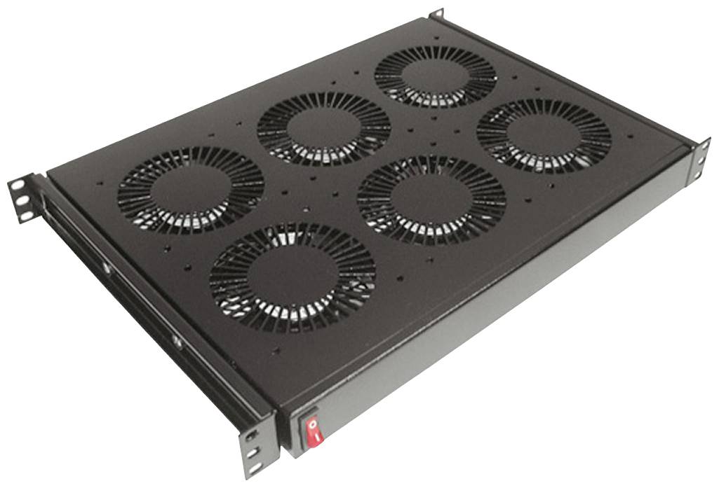 Conteg 26205072 19 inch Inbouwventilator voor patchkast Zwart