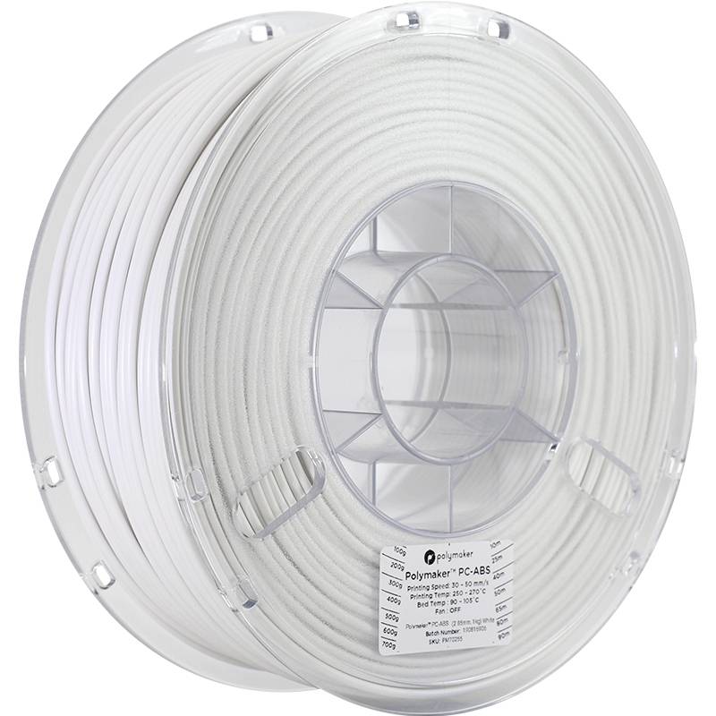 Polymaker 70255 Filament PC-ABS Hittebestendig, Slagvast 2.85 mm 1000 g Wit 1 stuk(s)