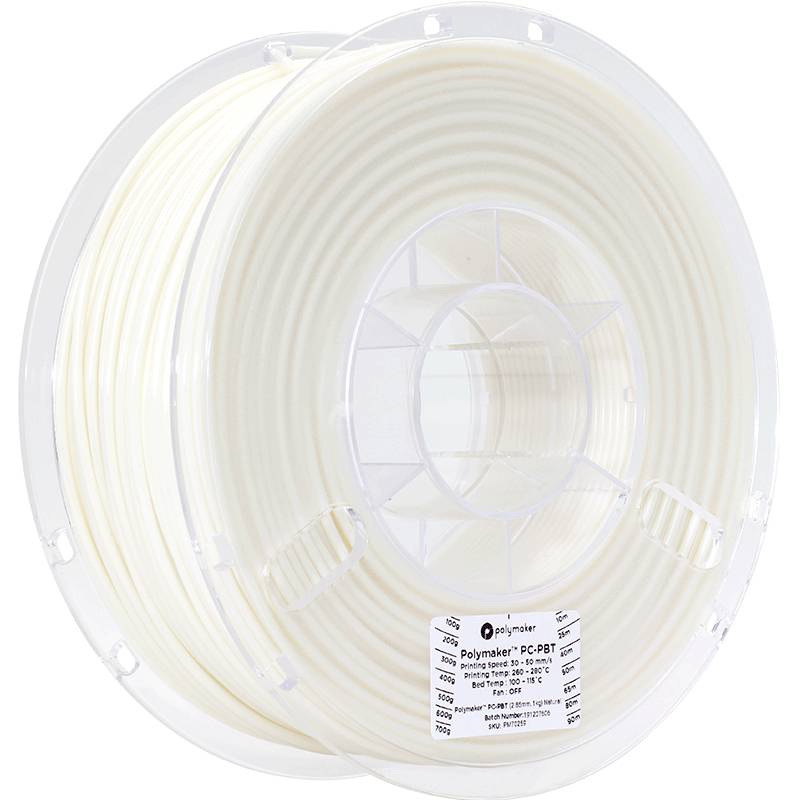 Polymaker 70259 70259 Filament PC-PBT Hittebestendig, Slagvast, Chemisch bestendig 2.85 mm 1000 g Natuur 1 stuk(s)