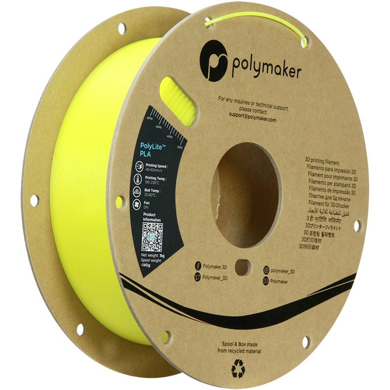 Polymaker PA02093 Luminous Filament PLA kunststof Nalichtend 1.75 mm 1000 g Felgeel PolyLite™ 1 stuk(s)