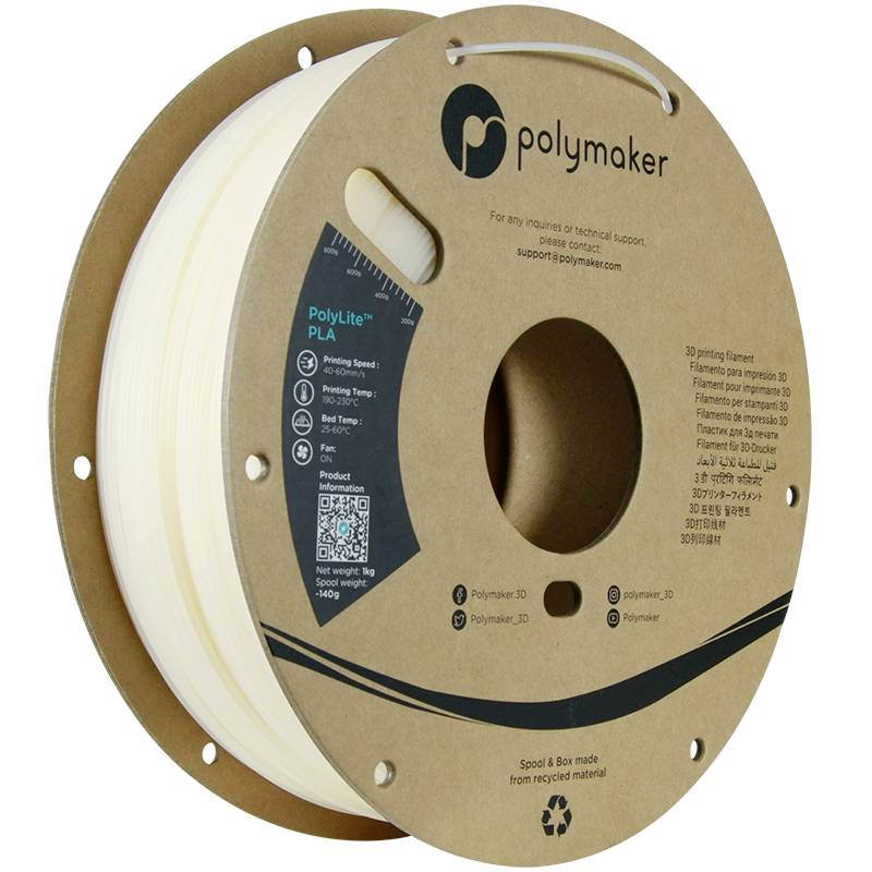 Polymaker PA02072 UV Color Changing Filament PLA kunststof Kleurverandering 1.75 mm 1000 g Natuurlijk oranje UV PolyLite