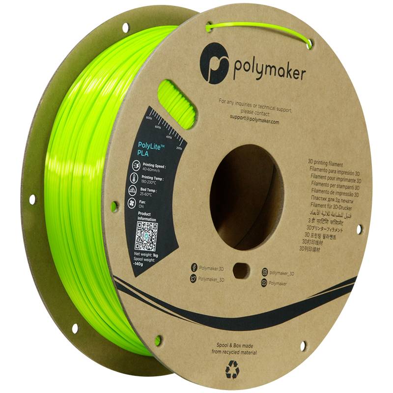 Polymaker PA03006 Silk Filament PLA zijdeglans Zijdeglans 1.75 mm 1000 g Lime PolyLite™ 1 stuk(s)