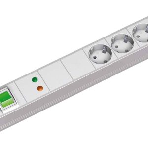 Bachmann 3310202 19 inch Stekkerdoos voor patchkast 1.5 HE Geaarde contactdoos Met schakelaar Wit Bachmann 3310202 19 inch Stekkerdoos voor patchkast 1.5 HE Geaarde contactdoos Met schakelaar Wit