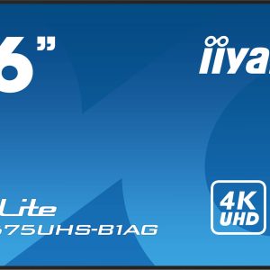 Iiyama ProLite LH8675UHS-B1AG Digital Signage display Energielabel: G (A – G) 217.4 cm (85.6 inch) 3840 x 2160 Pixel 24/ Iiyama ProLite LH8675UHS-B1AG Digital Signage display Energielabel: G (A – G) 217.4 cm (85.6 inch) 3840 x 2160 Pixel 24/