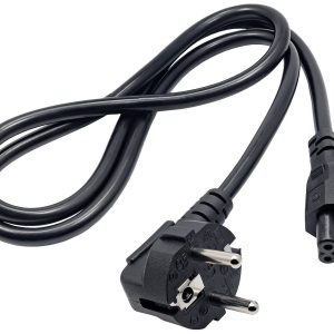 Akyga Stroom Aansluitkabel [1x Randaarde stekker – 1x Apparaatbus C5] 1.0 m Zwart
