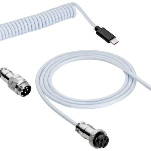 Akyga AK-USB-48 USB-kabel USB 2.0 USB-C stekker, USB-A stekker 3.00 m Wit Gesleeved, Spiraalkabel Akyga AK-USB-48 USB-kabel USB 2.0 USB-C stekker, USB-A stekker 3.00 m Wit Gesleeved, Spiraalkabel