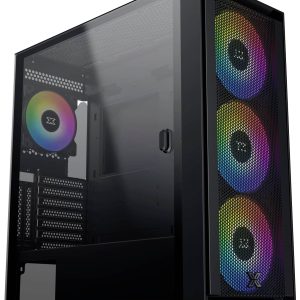 Xigmatek Anubis Pro 4FX Midi-tower PC-behuizing Zwart 4 voorgeïnstalleerde ventilators, Zijvenster Xigmatek Anubis Pro 4FX Midi-tower PC-behuizing Zwart 4 voorgeïnstalleerde ventilators, Zijvenster
