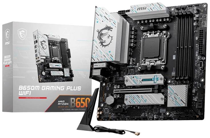 MSI B650M Gaming PLUS WIFI Moederbord Socket AMD AM5 Vormfactor Micro-ATX Moederbord chipset AMD® B650