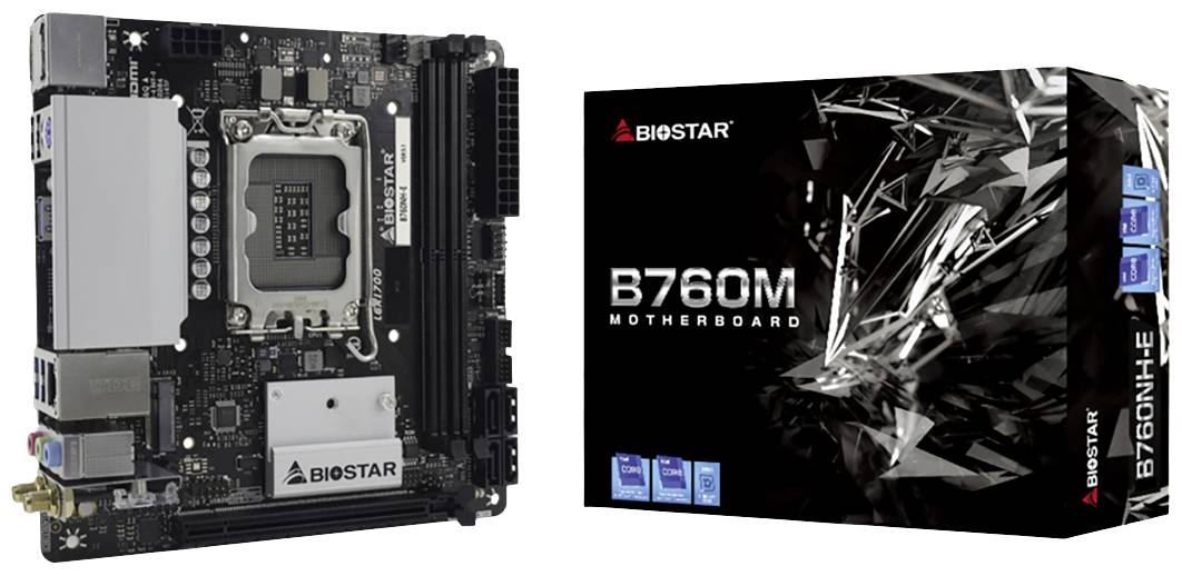BioStar B760NH-E Moederbord Socket Intel LGA 1700 Vormfactor ATX Moederbord chipset Intel® B760