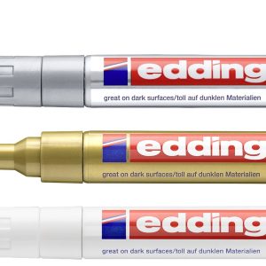 Edding Glanzlackmarker 4-750-3-999 Lakmarker Goud (metallic), Zilver (metallic), Metallic-wit 2 mm, 4 mm Edding Glanzlackmarker 4-750-3-999 Lakmarker Goud (metallic), Zilver (metallic), Metallic-wit 2 mm, 4 mm