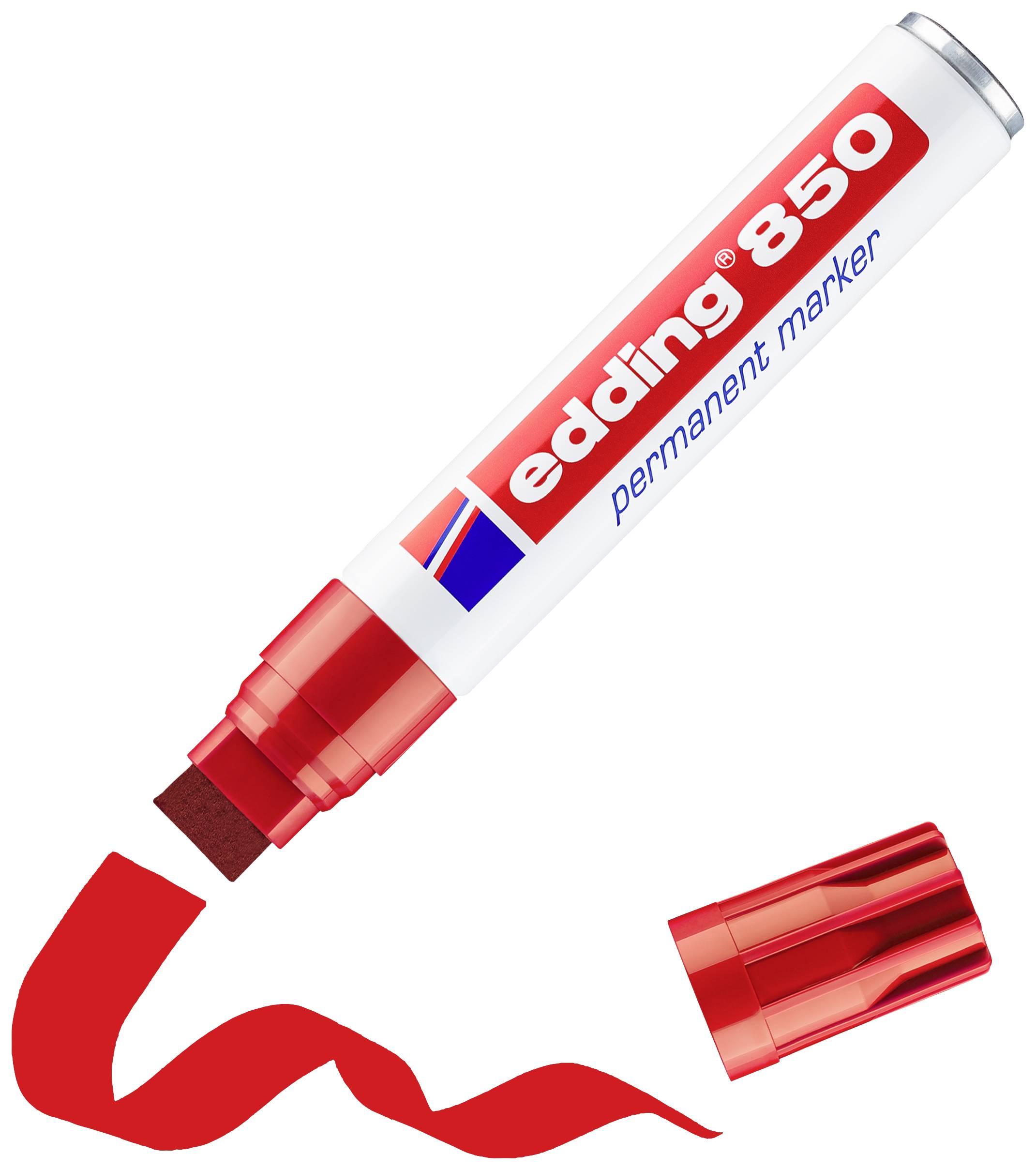 Edding Permanentmarker 4-850-1-4002 Permanent marker Rood Watervast: Ja
