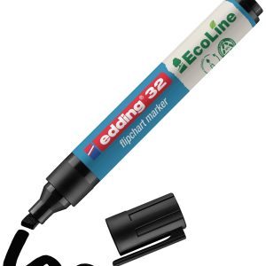 Edding 4-32001 Flipchartmarker 32 EcoLine Beitelpunt 1 – 5 mm Zwart 1 stuk(s) Edding 4-32001 Flipchartmarker 32 EcoLine Beitelpunt 1 – 5 mm Zwart 1 stuk(s)